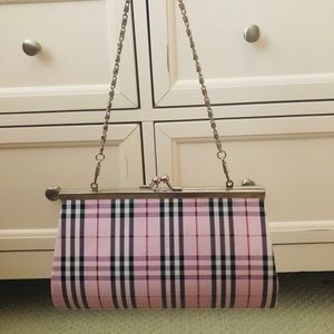 Pink Snap Closure Clutch Purse